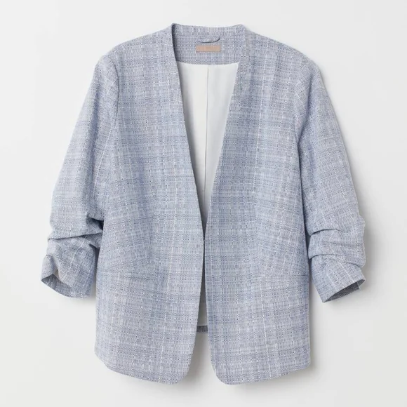 H&M Light Blue Woven Blazer - Picture 1 of 8